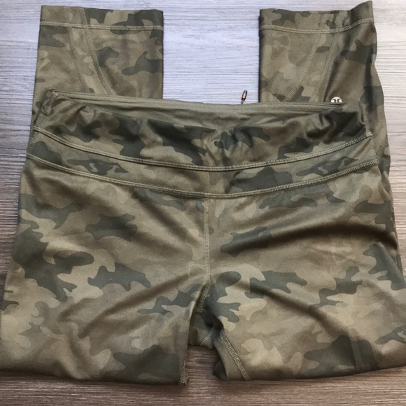 Lululemon Savasana Camo Fatigue Green Run Inspire - Picture 6 of 8